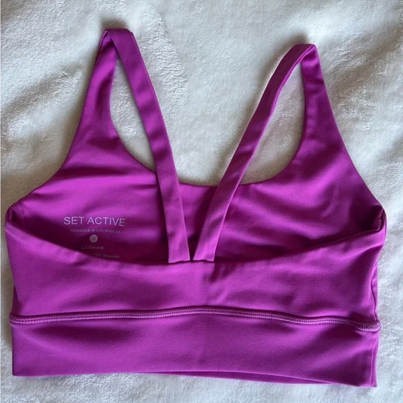 SET Active Luxform Purple Sports Bra - Picture 3 of 3